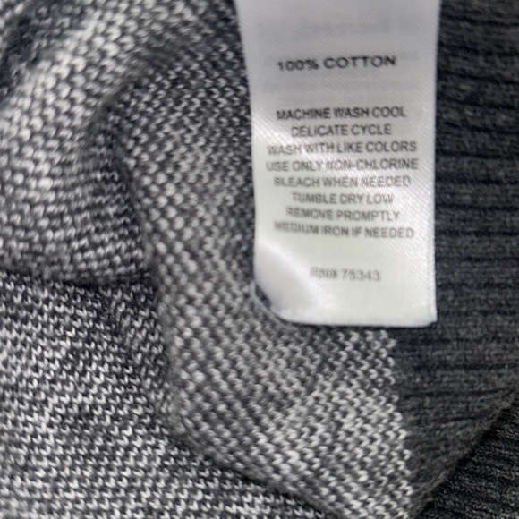 IF IT WERE ME Sweater DRESS Cowl Neck Dark GRAY/WHITE Printed Design Size SMALL - Picture 7 of 8